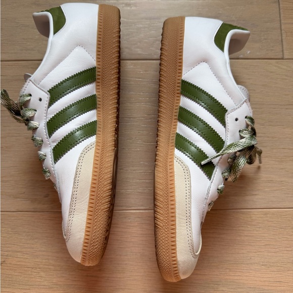Adidas Samba White and Olive Sneakers - Picture 5 of 7